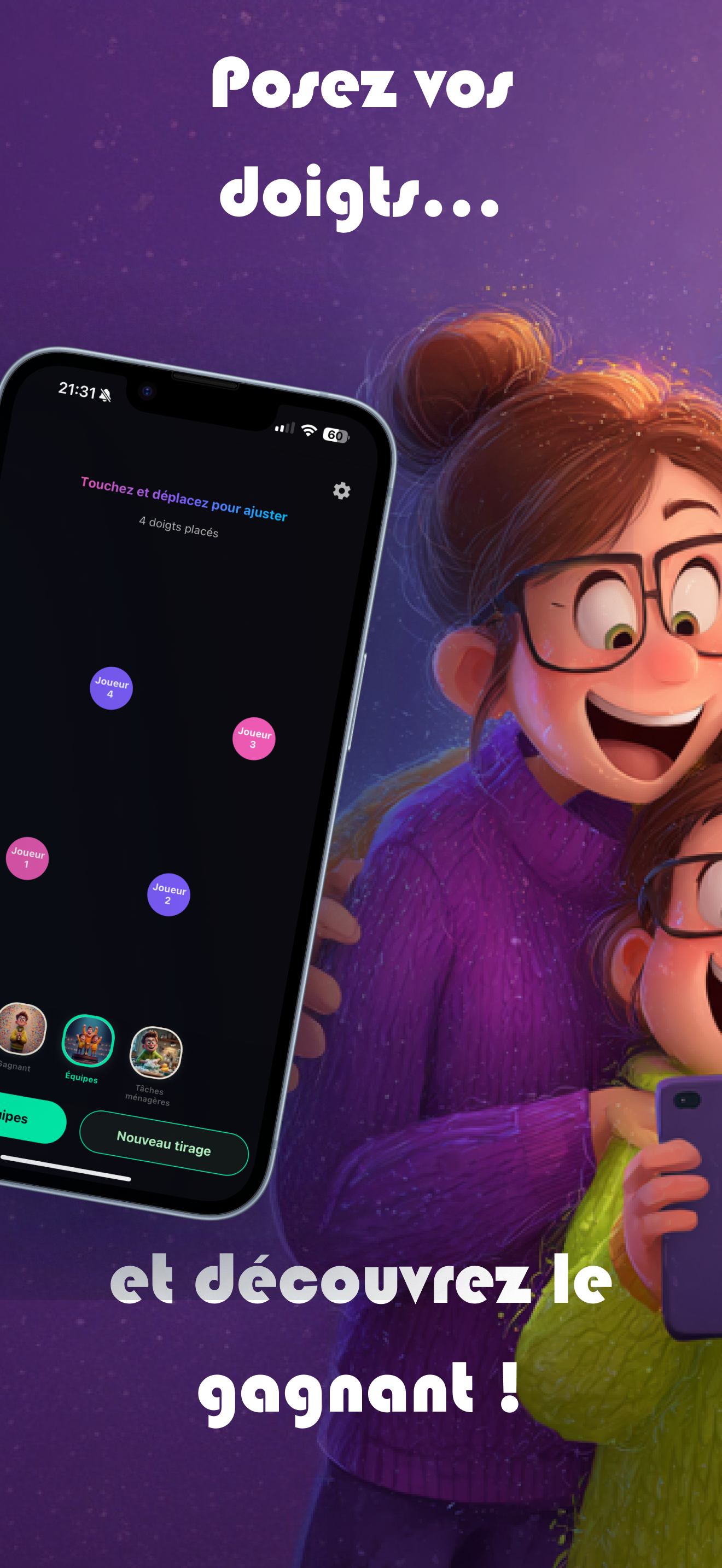 Capture d'écran du mode multijoueur d'AmStramGram avec plusieurs participants connectés en temps réel